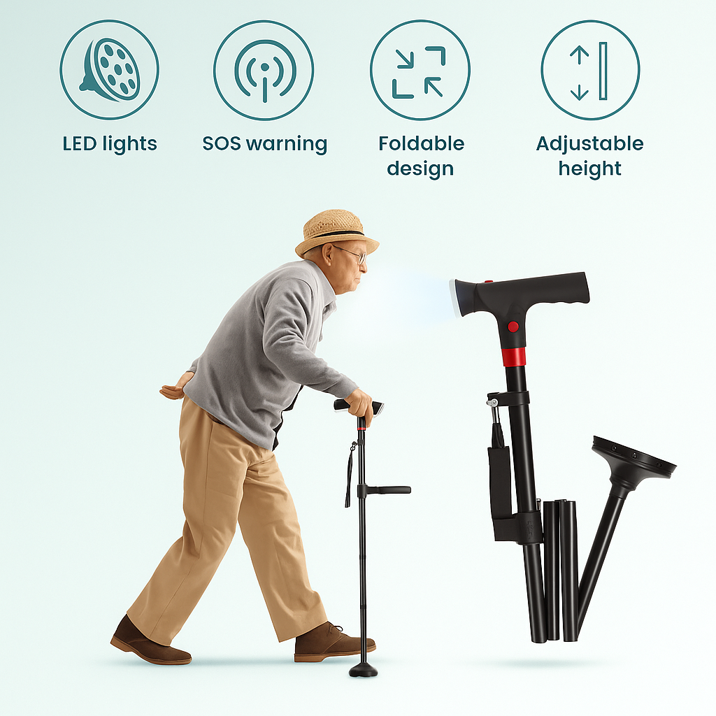 Acerova - 3-in-1 mobility cane