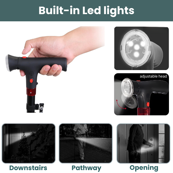 Acerova - 3-in-1 mobility cane